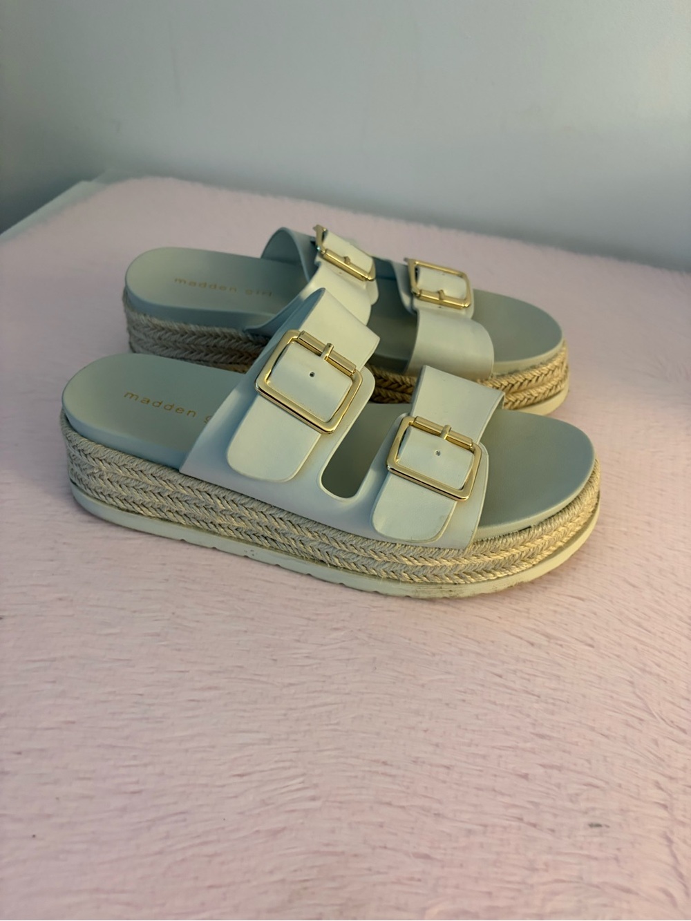 Madden Girl Mythical 2 Band Flatform Sandals